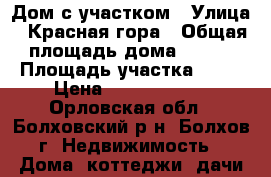 Дом с участком › Улица ­ Красная гора › Общая площадь дома ­ 160 › Площадь участка ­ 22 › Цена ­ 32 000 000 - Орловская обл., Болховский р-н, Болхов г. Недвижимость » Дома, коттеджи, дачи продажа   
